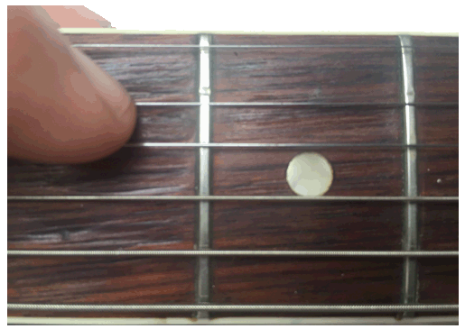 Versleten fret gitaar