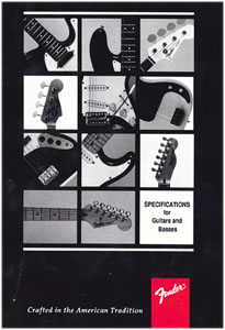 Fender Specifications guitar and bass
