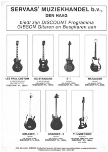 Gibson prijslijst 1978