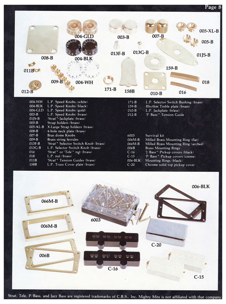 Mighty Mite Knobs and Mounting rings