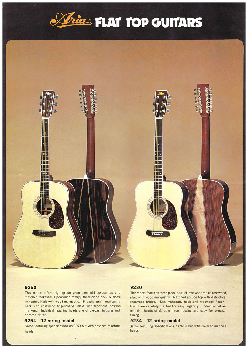 Aria Flat Top Guitars volume 1 - 1978 B