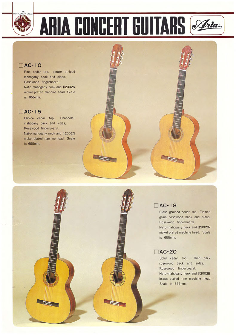 Aria Concert guitars - 1977 B