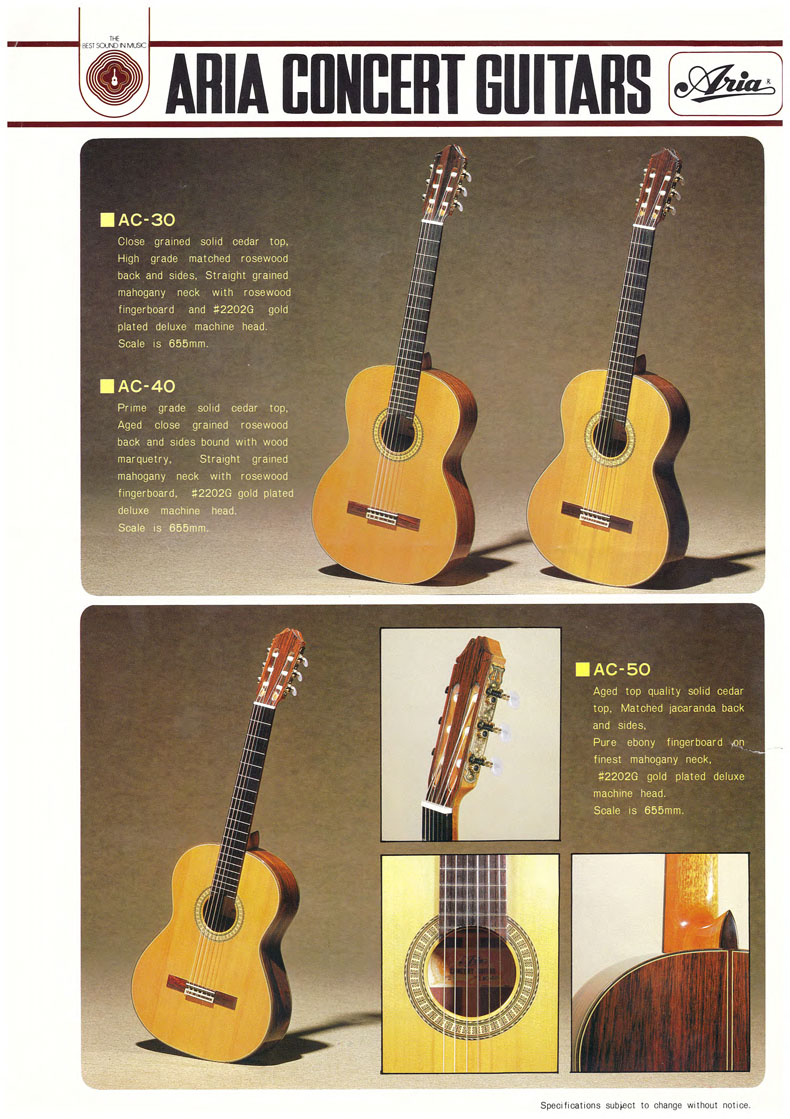 Aria Concert guitars - 1977 C