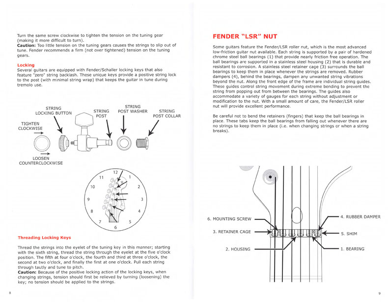 Fender owner's manual - 2002 F