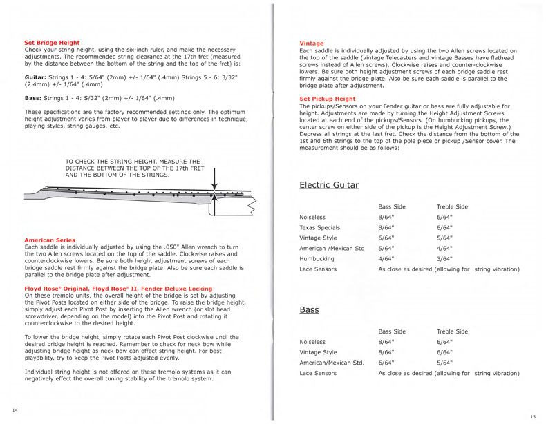 Fender owner's manual - 2002 I