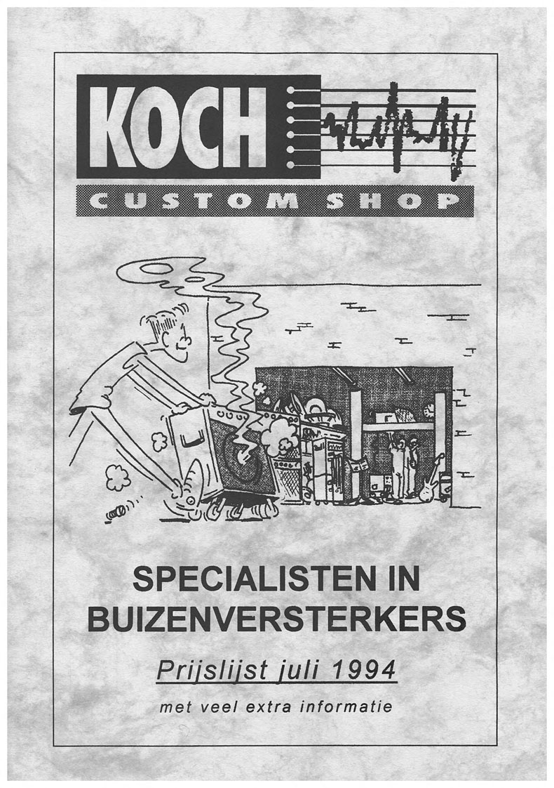 Koch Custom  Shop prijslijst juli 1994 A