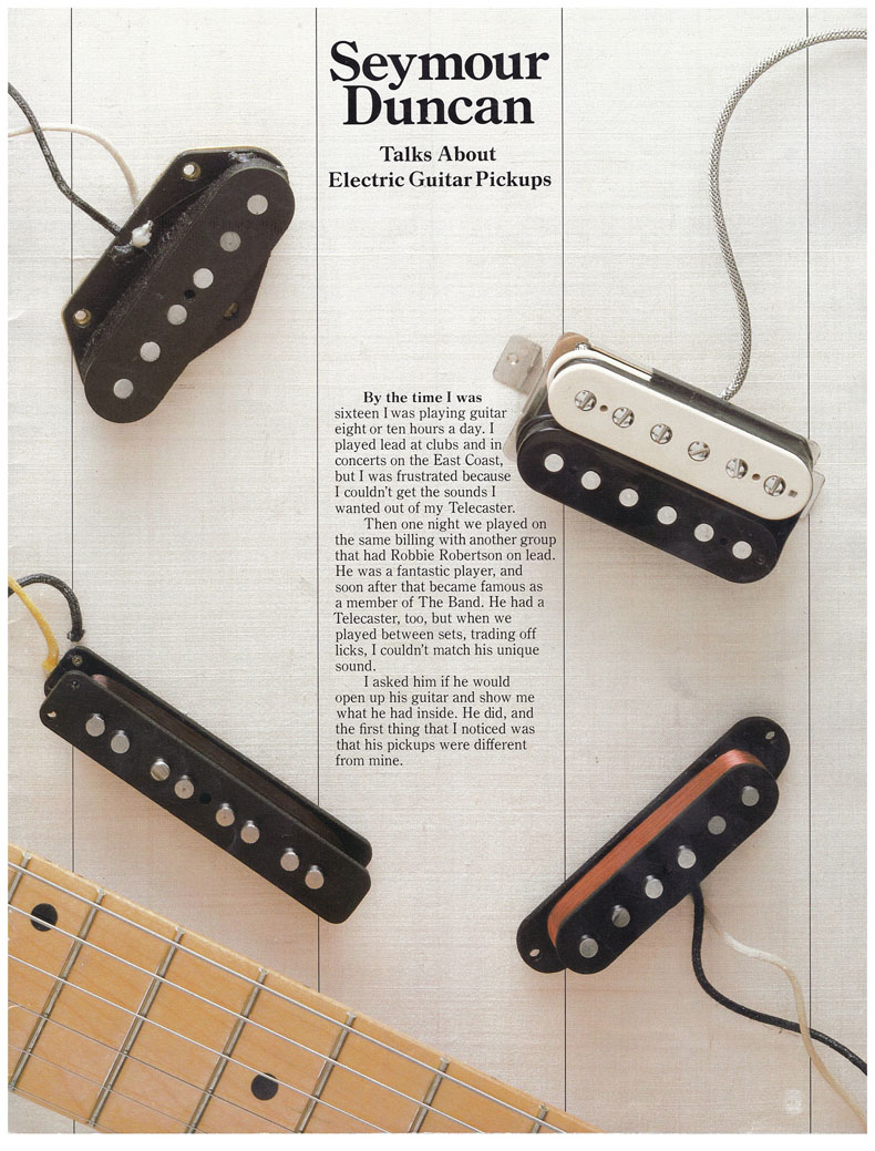 Seymour Duncan talks about electric guitar pickups